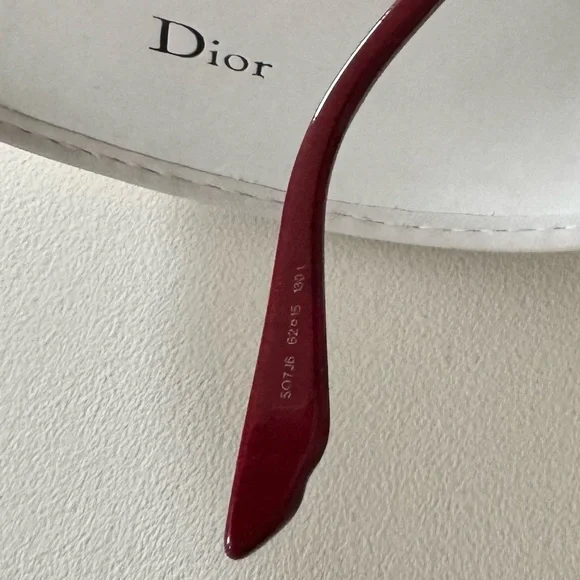 Brand new,authentic”Christian Dior”sunglasses.Amazing,color-dark red and leopard - Picture 14 of 16